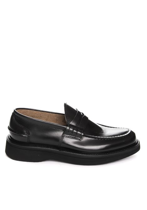 black leather moccasin GREEN GEORGE | 2024POLISHED-NERO